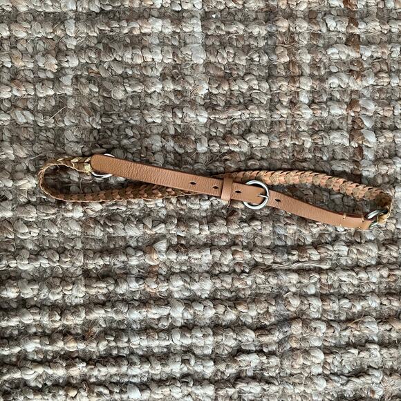 Massimo Dutti Women’s Braided Leather Belt – Tan / Gold– Size 75 (XS–S) main image 7